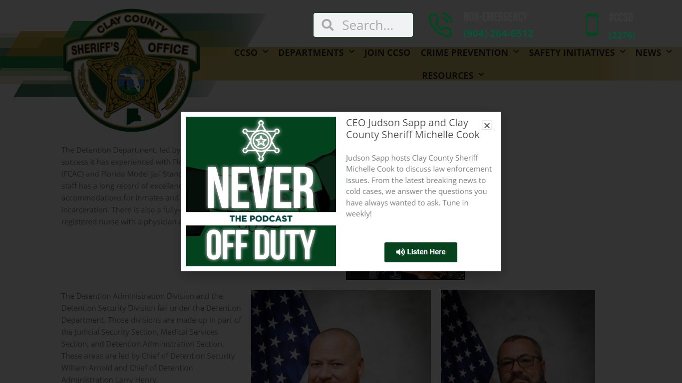 Detention/Jail | Clay County Sheriff’s Office